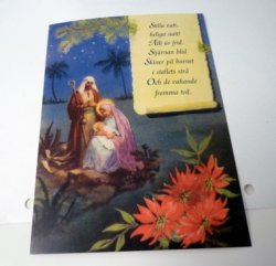 Julkort: Stilla natt, heliga natt 2 st/fp