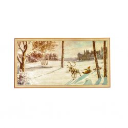 Anders Olsson, pappersbonad, bonad, ren med ackja