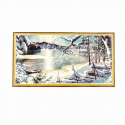 Pappersbonad: Månsken över sjö-båt