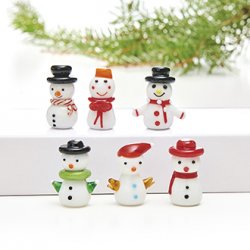 jul. julpynt , snögubbe, snögubbar, nostalgi glaspynt
