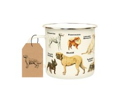 mugg, hundmugg, hundmotiv, emaljmugg