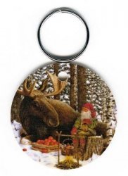 Nyckelring , älg