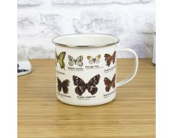 emalj mugg, mugg, fjärilmugg, nostalgi