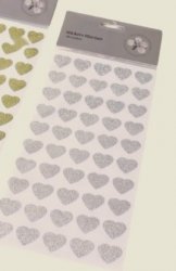 Stickers, silver, silverhjärtan, hjärtan , glitter hjärtan