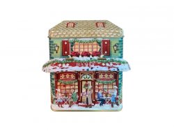 hus teaburk, plåtburk, nostalgi