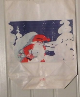 Julpåse från gammal lanthandel: Tomten kommer