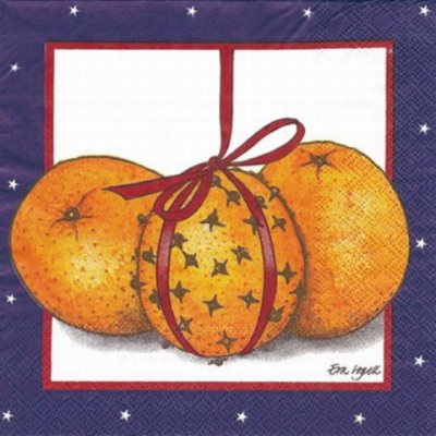 Julservett: Apelsiner med mörk kant