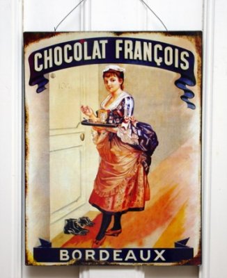 Plåtskylt: Chocolat Francois