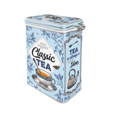 Nostalgi, plåtburk, teaburk tea time