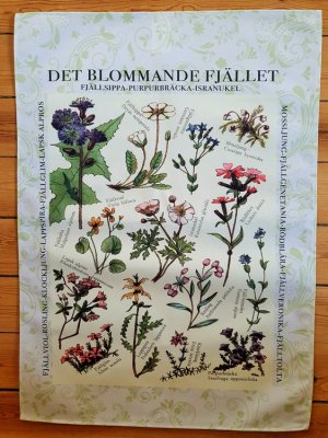 handduk, blommande fjäll, blommor