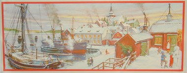 julbonad, pappersbonad, Curt Nyström, vinter, bonad