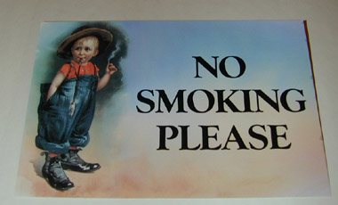 Kort No Smoking. Underbart fint