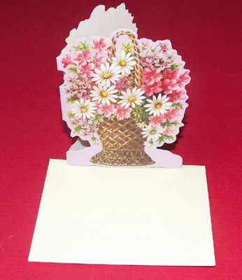 Dubbla kort med kuvert: Blomkorg