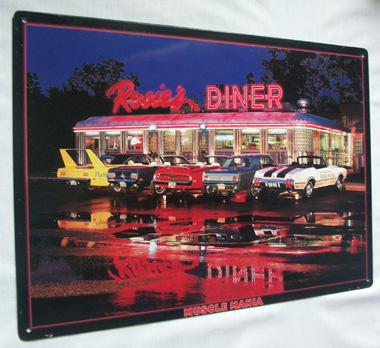 Plåtskylt: Rosies Diner