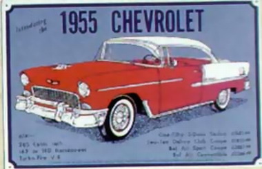 Plåtskylt: 1955 Chevrolet