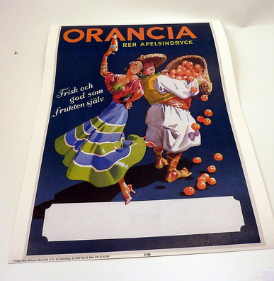 Plansch: Orancia Ren Apelsindryck....