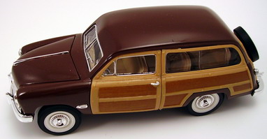 Bil: 1949 Ford Woody Wagon Skala 1:28 Brun