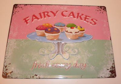 Plåtskylt Retro: Fair Cakes ......