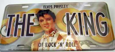 Slut:Licens plates: Elvis The King of Rock'N' Rol