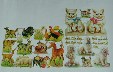 Bokmärke: Katter ,hundar och olika gårdsdjur