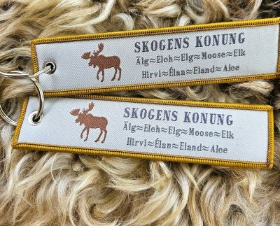 Tag, nyckelring, kung, skogens kung älg