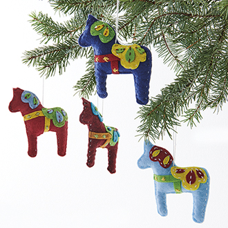 dalahäst, häst, julpynt, häst filt,