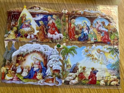 glitter, bokmärke , krubba