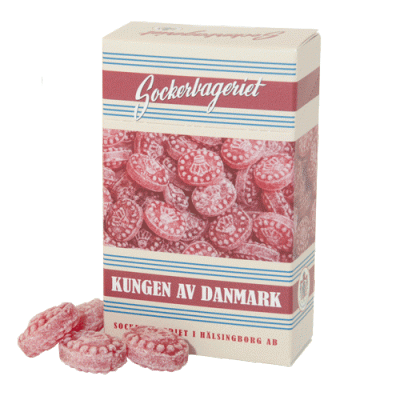 Kungen av Danmark, bröstkaramell, retro, nostalgi