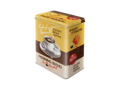 kaffeburk, kaffe, plåtburk, burk