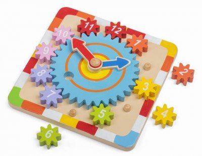 pussel . klocka, kuggar,