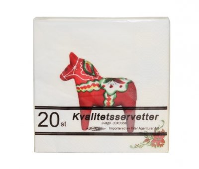 servett, häst , dalahäst