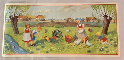 pappersbonad, påsk bonad, nostalgi, retro, kycklingar