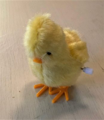 kyckling, hackande kyckling , skruvar upp. leksak.