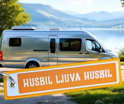 tag, nyckelring, husbil, ljuva husbil